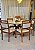 CONJUNTO MESA CECILIA 1,35M REDONDA + 6 CADEIRAS LIZ LINHO CREME - Imagem 5
