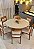 CONJUNTO MESA CECILIA 1,35M REDONDA + 6 CADEIRAS LIZ LINHO CREME - Imagem 6