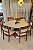 CONJUNTO MESA CECILIA 1,35M REDONDA + 6 CADEIRAS LIZ LINHO CREME - Imagem 11