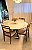 CONJUNTO MESA CECILIA 1,35M REDONDA + 4 CADEIRAS MARIE LINHO CREME - Imagem 2