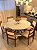 CONJUNTO MESA CECILIA 1,35M REDONDA + 6 CADEIRAS LIZ LINHO CREME - Imagem 2