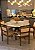 CONJUNTO MESA CECILIA 1,35M REDONDA + 6 CADEIRAS LIZ LINHO CREME - Imagem 5