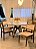 CONJUNTO MESA CECILIA 1,35M REDONDA + 6 CADEIRAS LIZ LINHO CREME - Imagem 1