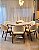 CONJUNTO MESA CECILIA 1,35M REDONDA + 6 CADEIRAS AGATHA LINHO CREME - Imagem 3