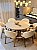 CONJUNTO MESA CECILIA 1,35M REDONDA + 6 CADEIRAS AGATHA LINHO CREME - Imagem 6