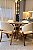 CONJUNTO MESA CECILIA 1,35M REDONDA + 6 CADEIRAS AGATHA LINHO CREME - Imagem 7