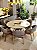 CONJUNTO MESA CECILIA 1,35M REDONDA + 6 CADEIRAS AGATHA BOUCLE CINZA - Imagem 5