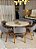 CONJUNTO MESA CECILIA 1,35M REDONDA + 6 CADEIRAS AGATHA BOUCLE CINZA - Imagem 3