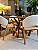 CONJUNTO MESA CECILIA 1,35M REDONDA + 4 CADEIRAS AGATHA LINHO CREME - Imagem 2