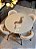 CONJUNTO MESA CECILIA 1,35M REDONDA + 4 CADEIRAS AGATHA LINHO CREME - Imagem 12