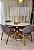 CONJUNTO MESA CECILIA 1,35M REDONDA + 4 CADEIRAS AGATHA LINHO CINZA - Imagem 6