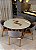 CONJUNTO MESA CECILIA 1,35M REDONDA + 4 CADEIRAS AGATHA LINHO CINZA - Imagem 7