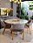 CONJUNTO MESA CECILIA 1,35M REDONDA + 4 CADEIRAS AGATHA LINHO CINZA - Imagem 8