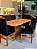 CONJUNTO  MESA LUNNA RETANGULAR 160 X 090 COM 6 CADEIRAS CANELA TECIDO PRETO - Imagem 5