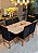 CONJUNTO DE JANTAR MARK 160 X 090 OF WHITE- 6 CADEIRAS CANELA PRETA MODELO 19 - Imagem 2