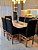 CONJUNTO DE JANTAR MARK 160 X 090 OF WHITE- 6 CADEIRAS CANELA PRETA MODELO 19 - Imagem 4