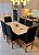 CONJUNTO DE JANTAR MARK 160 X 090 OF WHITE- 6 CADEIRAS CANELA PRETA MODELO 19 - Imagem 5