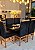 CONJUNTO DE JANTAR MARK 160 X 090 BLACK - 6 CADEIRAS CANELA PRETA MODELO 19 - Imagem 5