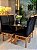 CONJUNTO DE JANTAR MARK 120X090 BLACK - 4 CADEIRAS CANELA PRETA MODELO 19 - Imagem 2