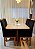 CONJUNTO DE JANTAR MARK 120X090 OFF WHITE- 4 CADEIRAS CANELA PRETA MODELO 19 - Imagem 6