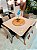 MESA MARK AVULSA 130x130 CANELA VIDRO OFF WHITE - Imagem 7