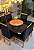 MESA MARK AVULSA 130x130 CANELA VIDRO PRETO - Imagem 4