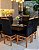 MESA MARK AVULSA 130x130 CANELA VIDRO PRETO - Imagem 5