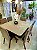MESA MARK AVULSA 130x130 TABACO VIDRO OFF WHITE - Imagem 4