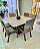 MESA MARK AVULSA 130x130 TABACO VIDRO OFF WHITE - Imagem 5