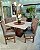 MESA MARK AVULSA 130x130 TABACO VIDRO OFF WHITE - Imagem 6