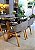 CONJUNTO DE JANTAR AGATHA BLACK 120X090 - 4 CADEIRAS LINHO CINZA - Imagem 3
