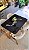 CONJUNTO DE JANTAR AGATHA BLACK 120x090 - 4 CADEIRAS LINHO CREME NEVOA - Imagem 4