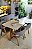 CONJUNTO DE JANTAR AGATHA OFF WHITE 120x090 - 4 CADEIRAS LINHO CINZA - Imagem 4