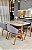 CONJUNTO DE JANTAR AGATHA OFF WHITE 120x090 - 4 CADEIRAS LINHO CINZA - Imagem 3