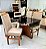 CONJUNTO MESA MARK 120X090 + 4 CADEIRAS MARK MODELO 19 - TECIDO CREME - Imagem 3