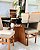 CONJUNTO MESA MARK 120X090 + 4 CADEIRAS MARK MODELO 19 - TECIDO CREME - Imagem 4