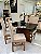 CONJUNTO MESA MARK 120X090 + 4 CADEIRAS MARK MODELO 19 - TECIDO CREME - Imagem 7