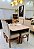 CONJUNTO MESA MARK 120X090 + 4 CADEIRAS MARK MODELO 19 - TECIDO CREME - Imagem 1