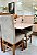 CONJUNTO MESA MARK 120X090 + 4 CADEIRAS MARK MODELO 19 - TECIDO CREME - Imagem 2