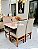 CONJUNTO MESA MARK 120X090 + 4 CADEIRAS MARK MODELO 19 - TECIDO CREME - Imagem 4