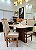 CONJUNTO MESA MARK 120X090 + 4 CADEIRAS MARK MODELO 19 - TECIDO CREME - Imagem 6