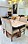 CONJUNTO MESA MARK 120X090 + 4 CADEIRAS MARK MODELO 19 - TECIDO CREME - Imagem 9