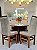 CONJUNTO MESA MARK 120X090 + 4 CADEIRAS MARK MODELO 19 - TECIDO CREME - Imagem 10