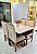 CONJUNTO MESA MARK 120X090 + 4 CADEIRAS MARK MODELO 19 - TECIDO CREME - Imagem 16