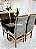 CONJUNTO MESA MARK 120X090 + 4 CADEIRAS MARK MODELO 19 - TECIDO GRAFITE - Imagem 1