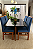 CONJUNTO MESA MARK 120X090 + 4 CADEIRAS MARK MODELO 19 - TECIDO AZUL - Imagem 5