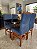 CONJUNTO MESA MARK 120X090 + 4 CADEIRAS MARK MODELO 19 - TECIDO AZUL - Imagem 4