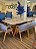 CONJUNTO MESA MARK 180X090 + 6 CADEIRAS POLTRONA AGATHA CINZA - Imagem 1