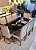 CONJUNTO MESA MARK 180X090 BLACK - 8 CADEIRAS CREME PALHA MODELO 19 - Imagem 8