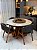 CONJUNTO MESA REDONDA MARK 130m + 4 CADEIRAS AGATHA - Imagem 1
